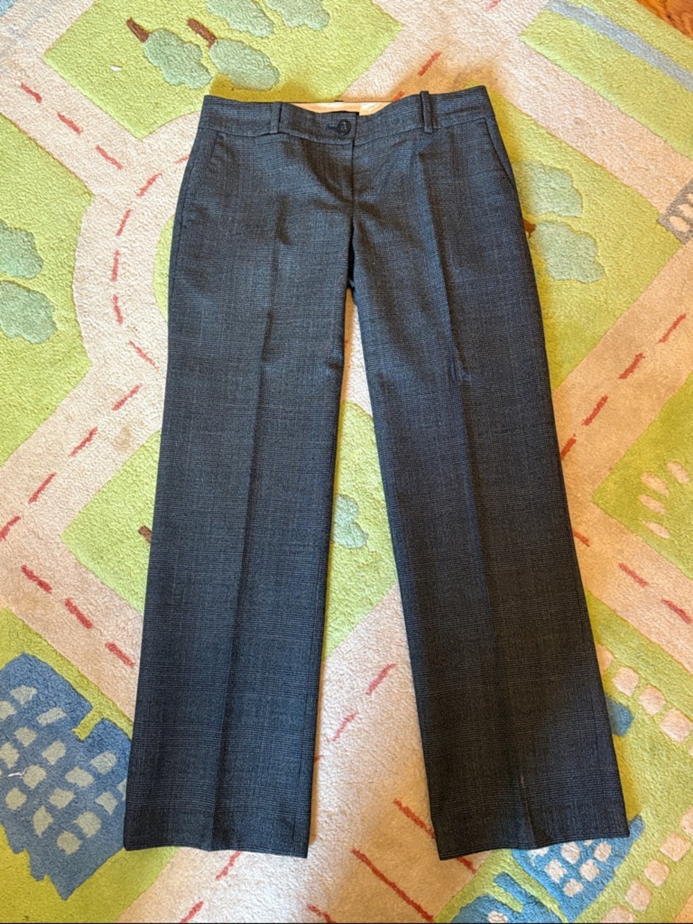 Ann Taylor Women's Charcoal Gray Straight-Leg Dress Pants